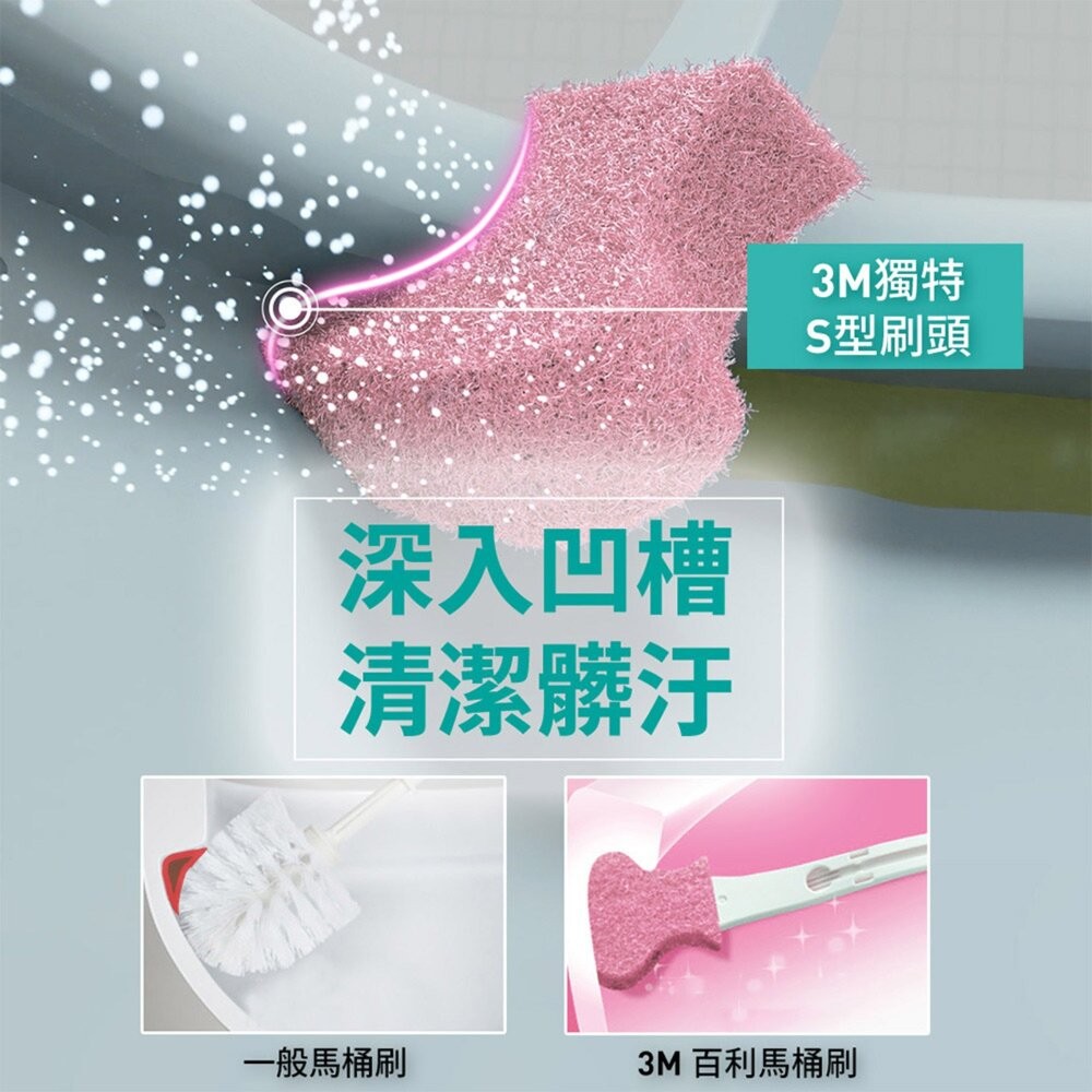 3M 百利替換式馬桶刷長桿新底座組(薰衣草香氛除菌抗汙型)-細節圖3