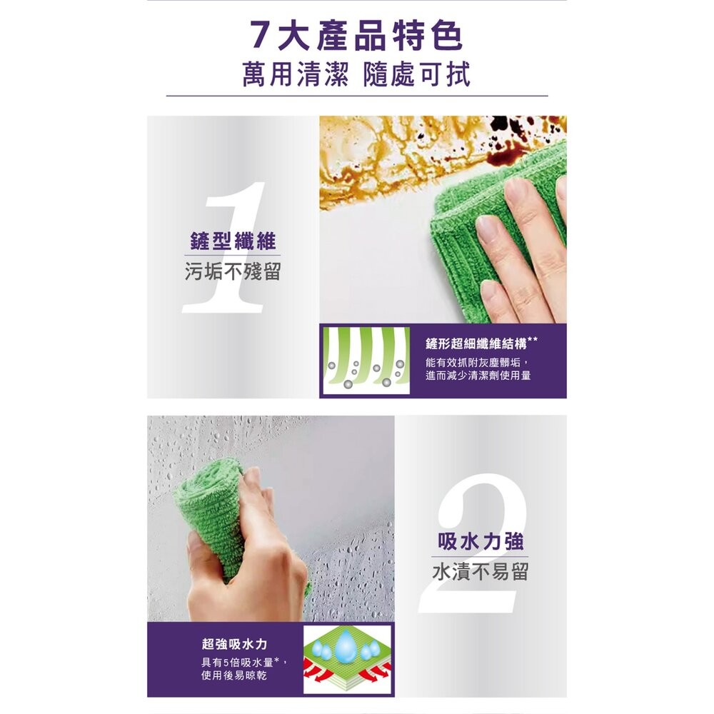 3M 百利萬用超細纖維抹布8片裝-細節圖3