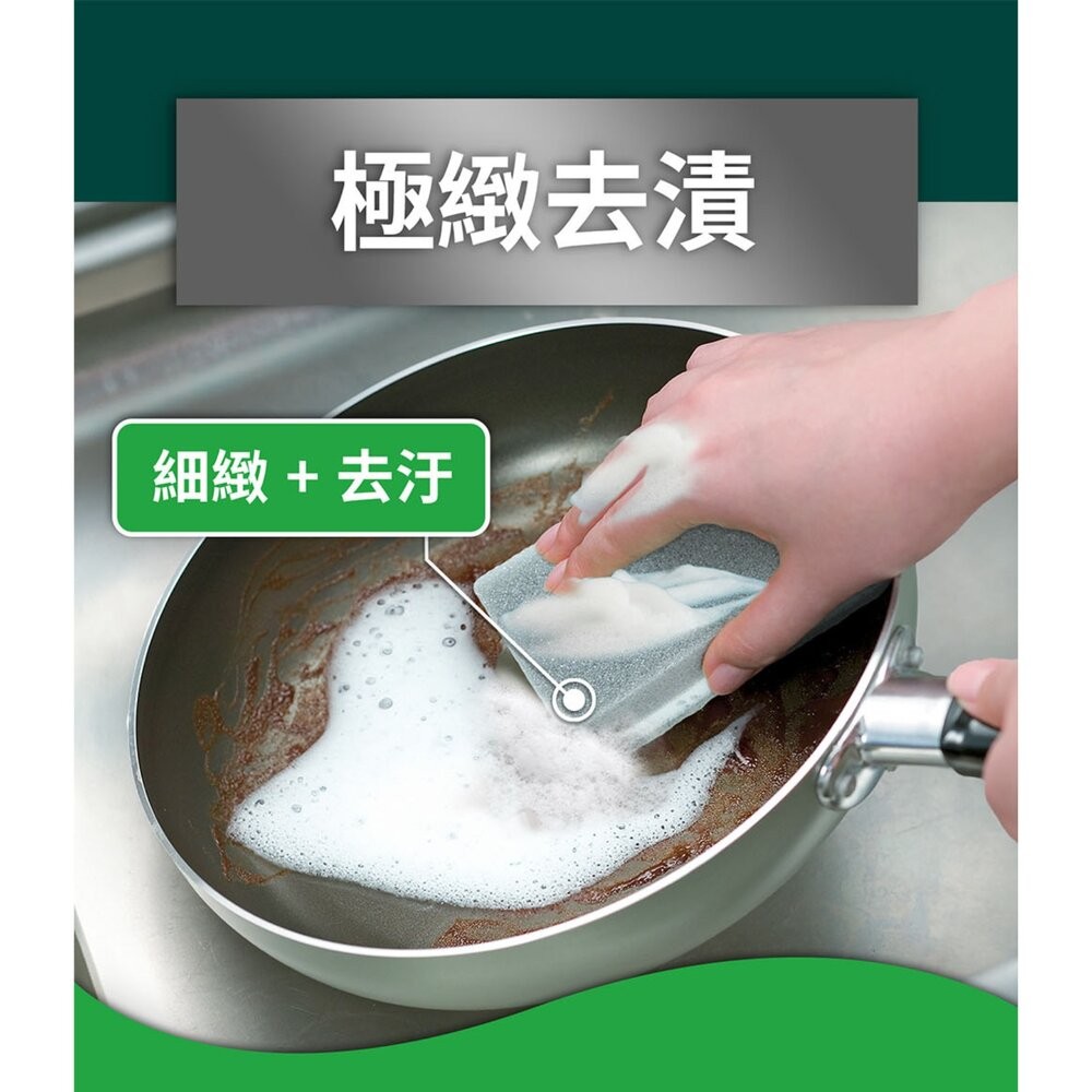 3M  百利日系3層海綿菜瓜布2片裝-淺灰柔刷(WS-77KGY) / 深灰去漬( KES-01KGY)-細節圖10
