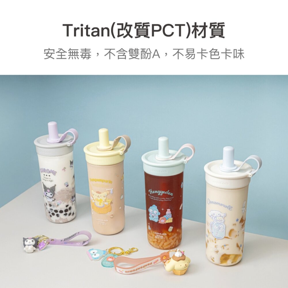 樂扣樂扣 嚼對FUN飲吸管杯 750ml/珍奶杯/手搖杯(三麗鷗聯名/大容量/手搖飲適用)人魚漢頓/大耳狗/布丁狗/庫洛-細節圖3