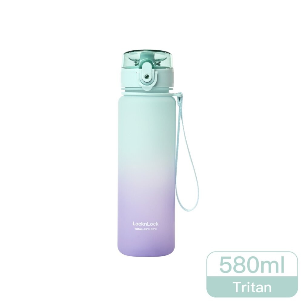 樂扣樂扣夢幻漸層Tritan水壺580ml-藍紫風鈴草/粉色繡球花/青綠小雛菊-細節圖4