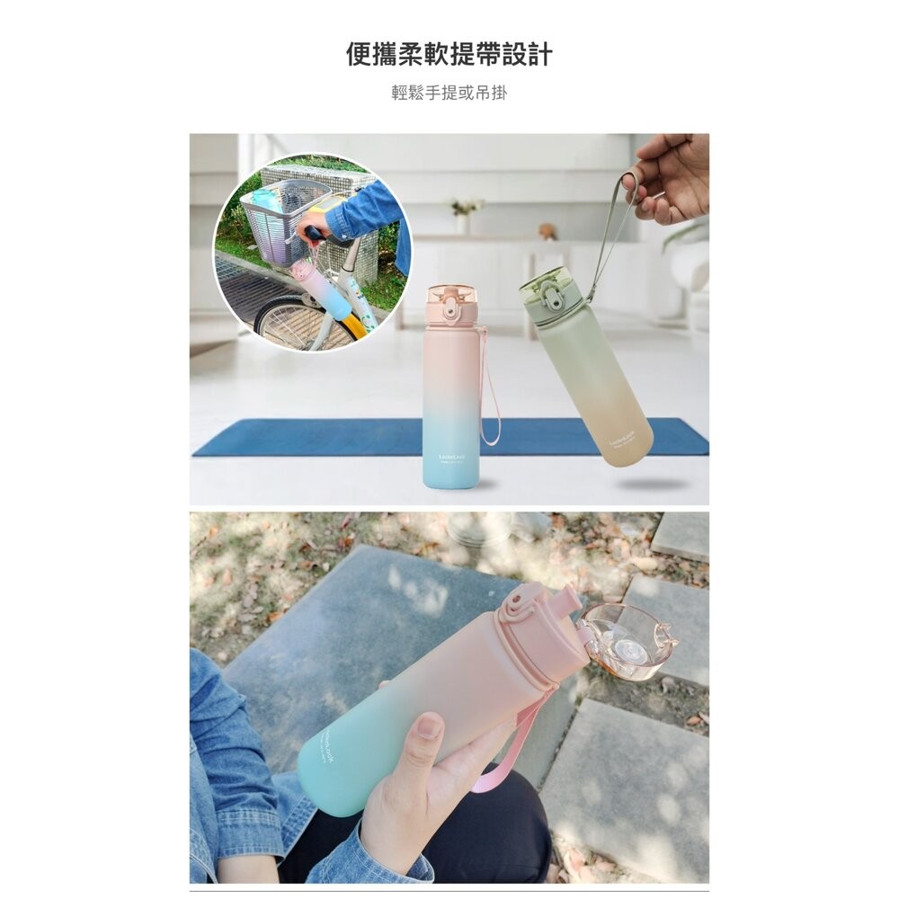 樂扣樂扣夢幻漸層Tritan水壺580ml-藍紫風鈴草/粉色繡球花/青綠小雛菊-細節圖9
