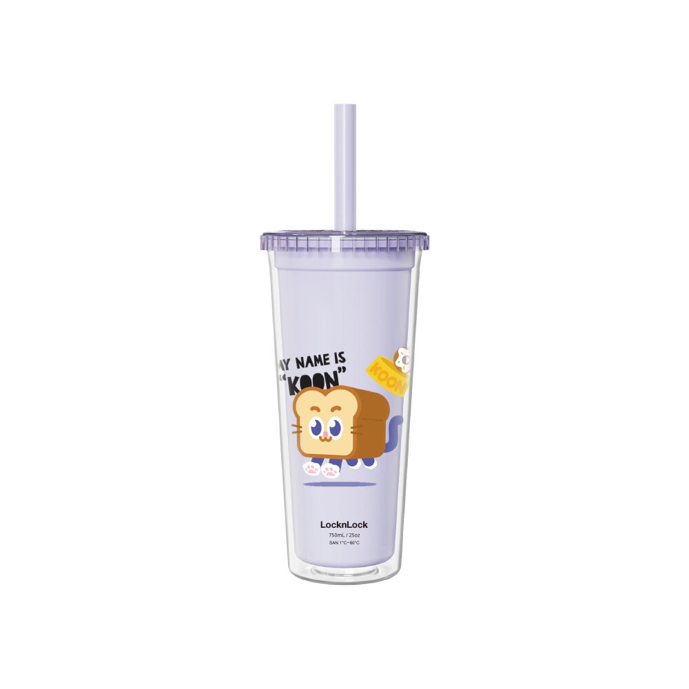 樂扣樂扣酷趣珍奶吸管杯/750ml/悶氣狗白(HAP533WHTW)//吐司貓紫(HAP533PUPW)-規格圖11