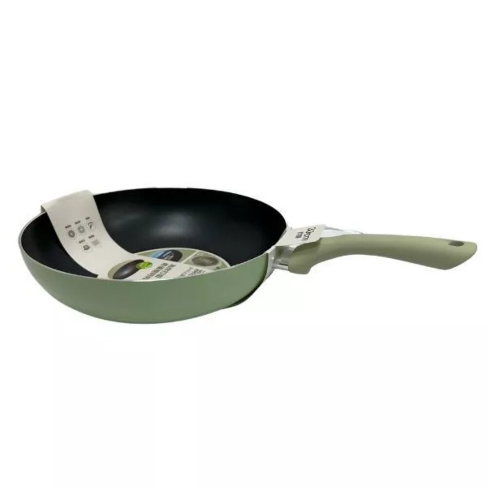 樂扣樂扣 霧感IH蘋果綠  28cm平煎鍋CAF2823IHG/30cm炒鍋CAW3023IHG-細節圖2