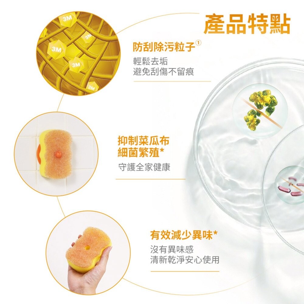 3M 百利菜瓜布隨手掛架組：爐廚專用餐具專用海綿菜瓜布 、海綿菜瓜布補充包(3入)-細節圖6