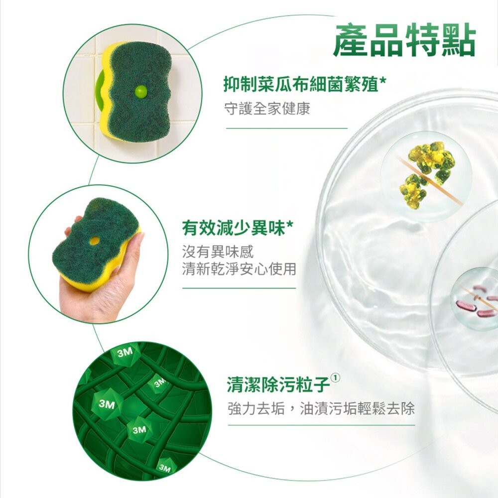 3M 百利菜瓜布隨手掛架組：爐廚專用餐具專用海綿菜瓜布 、海綿菜瓜布補充包(3入)-細節圖10