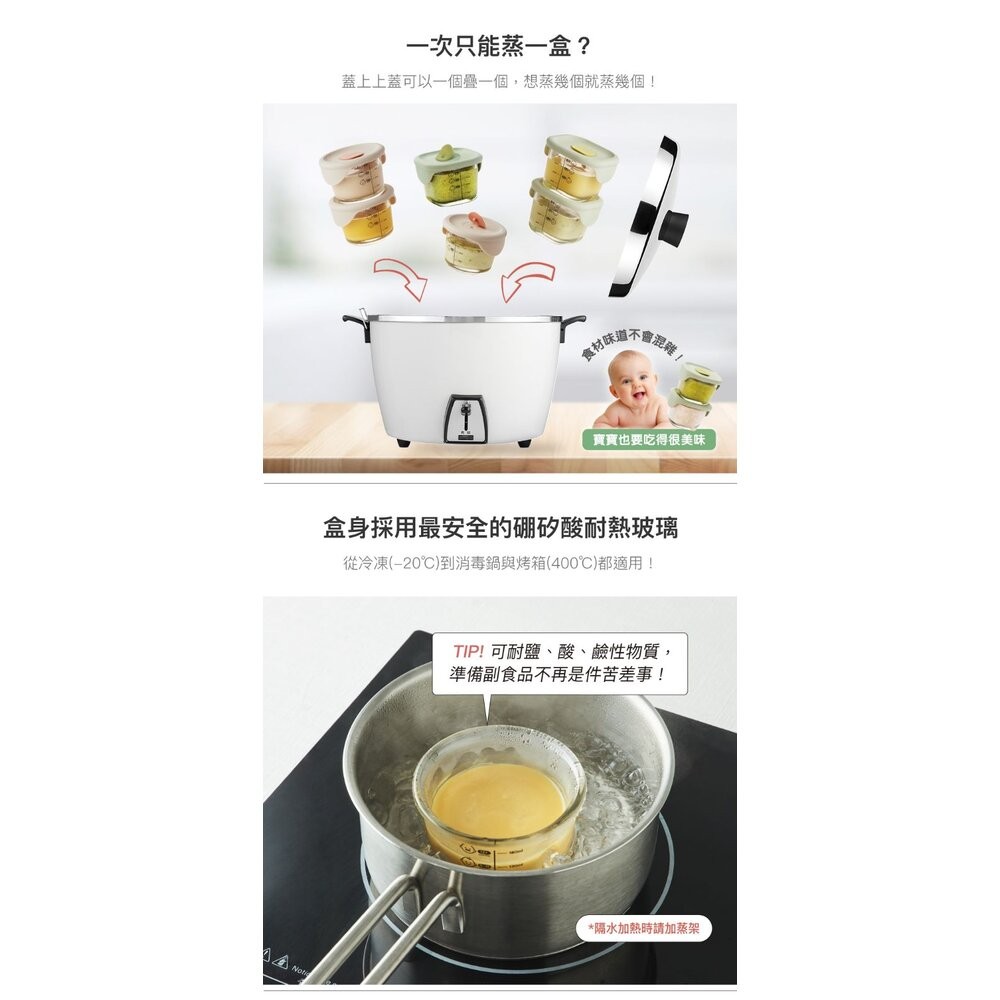 樂扣樂扣 寶寶副食品玻璃調理盒3入LLG508S3 圓形/方形/灰粉色/淡紫色/薄荷綠-細節圖7