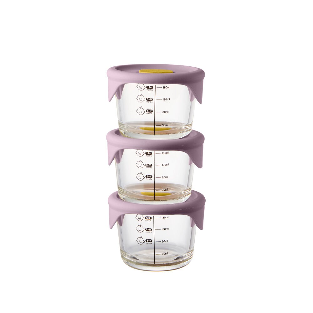 樂扣樂扣 寶寶副食品玻璃調理盒3入LLG508S3 圓形/方形/灰粉色/淡紫色/薄荷綠-規格圖11