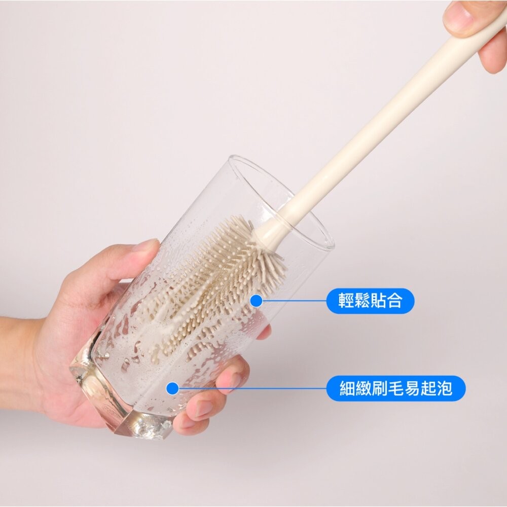 樂扣樂扣矽膠清潔刷/34.5cm/灰(TLL133)-細節圖7