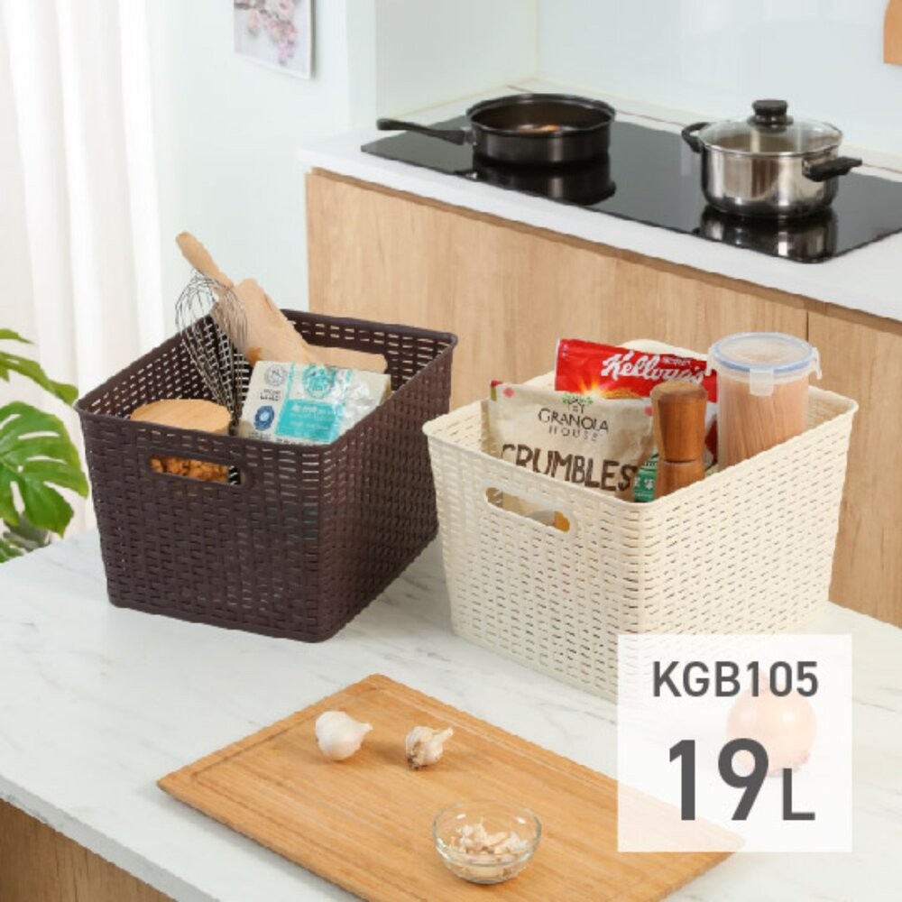 聯府 藤藝105收納籃19L   KGB-105(超商限3個)-細節圖5