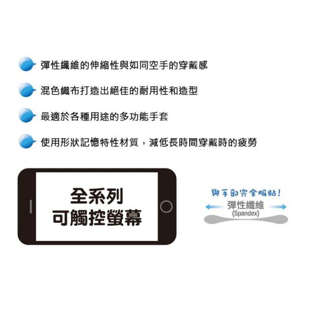 3M 耐用型多用途DIY手套  MS-100 可滑手機(機車、工作手套)-細節圖3