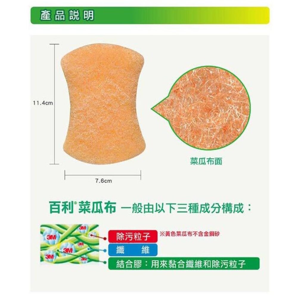 3M 爐具鍋具  /  餐具專用海綿菜瓜布3片裝-細節圖11