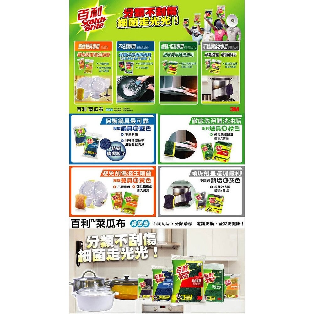 3M 不鏽鋼頑垢專用鋼絨海綿菜瓜布(好握型) 966UB-2M  2片裝-細節圖2