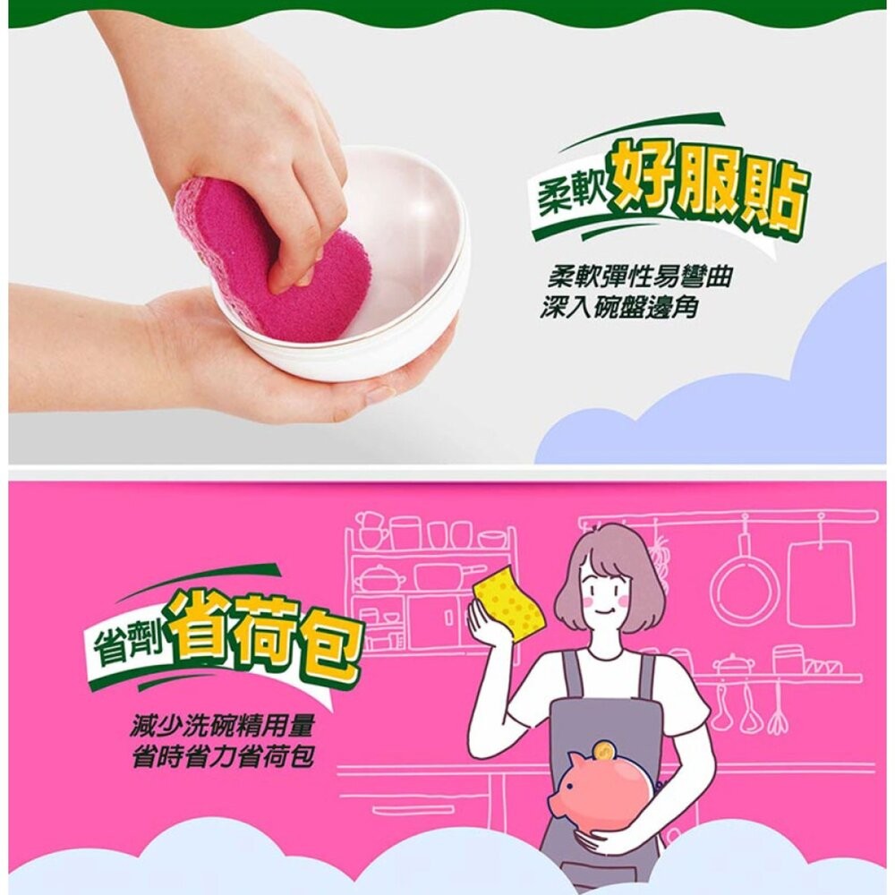 3M 百利  多用途細緻海綿菜瓜布2入裝-細節圖5