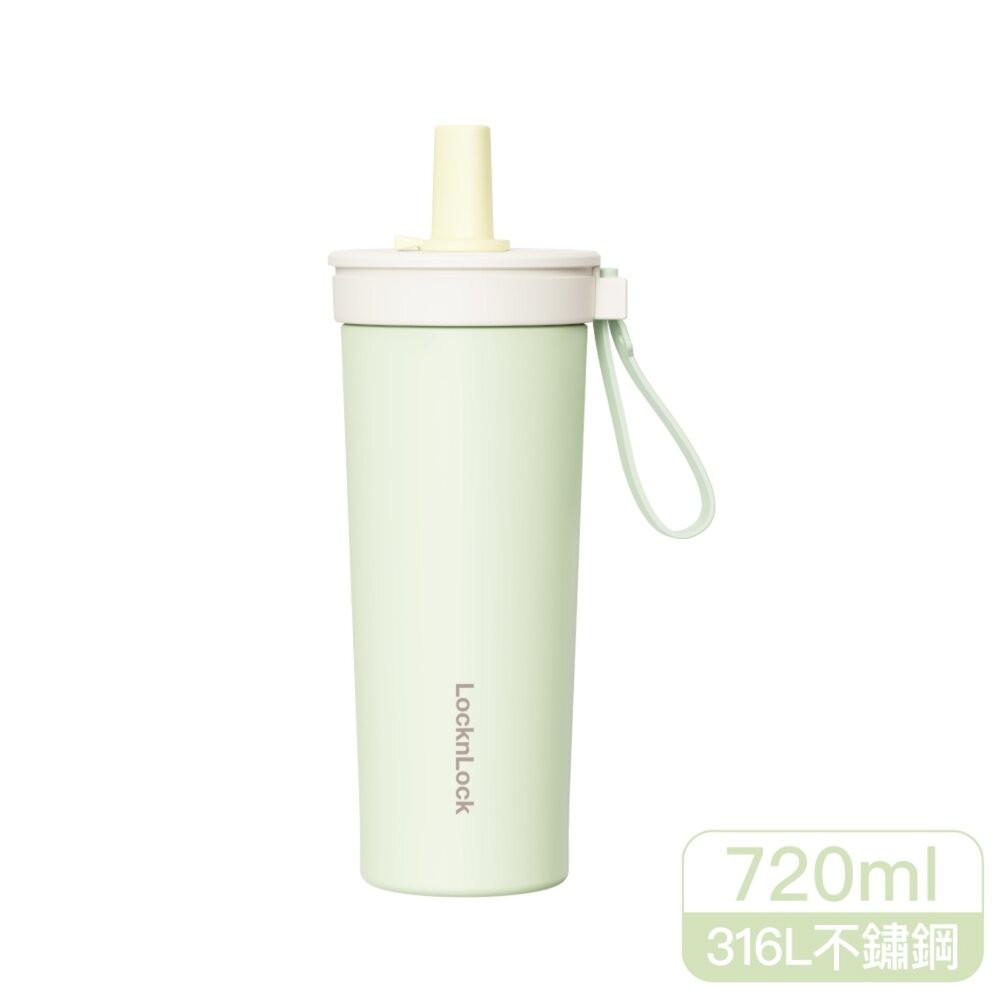 樂扣樂扣嚼對FUN飲不鏽鋼吸管杯買就送杯刷/720ml/莓果馬卡龍(LHC4341BPUP)/抹茶奶霜(LHC4341Y-細節圖3