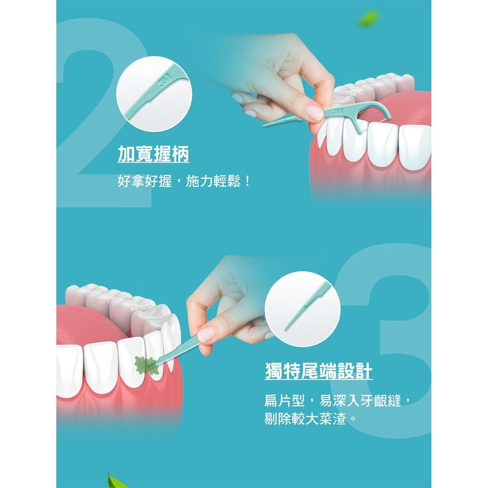 3M細滑牙線棒_薄荷木糖醇牙線棒 ：單包38支-細節圖6