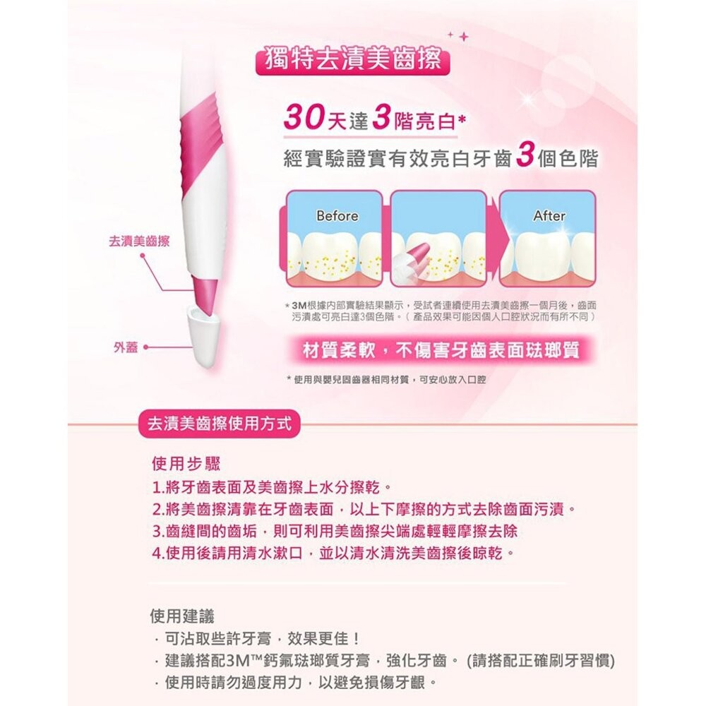 3M 亮白美齒牙刷(1入)： 藍色 / 粉紅 潔牙美齒 網紅最愛 SGS檢驗合格，無塑化劑、不含多環芳香烴-細節圖4