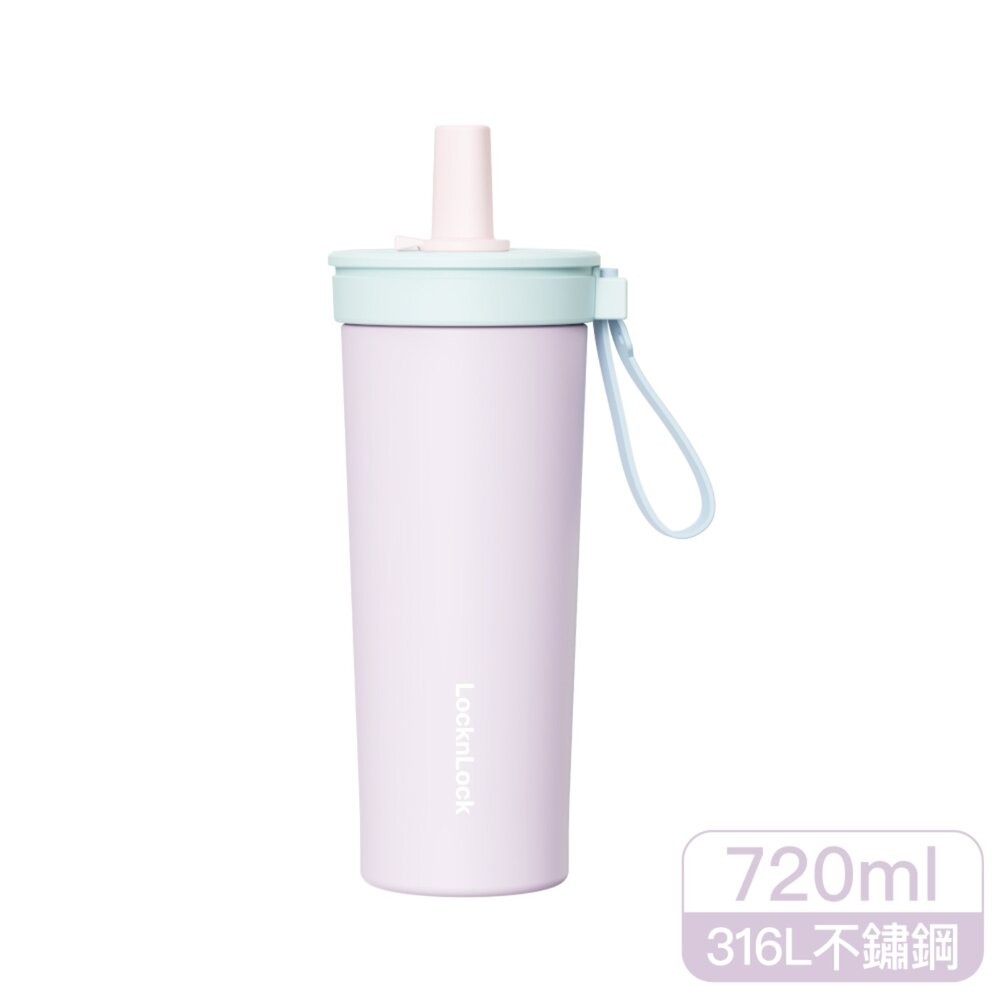 樂扣樂扣嚼對FUN飲不鏽鋼吸管杯買就送杯刷/720ml/莓果馬卡龍(LHC4341BPUP)/抹茶奶霜(LHC4341Y-細節圖6