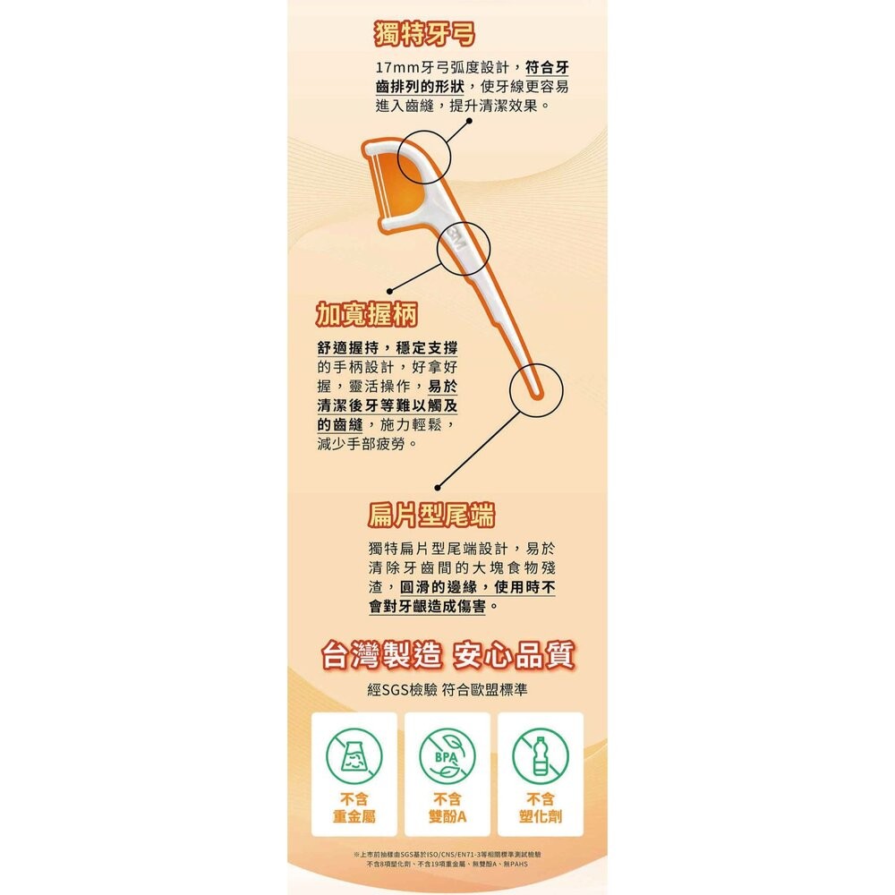 3M 新款雙線細滑牙線棒-散裝超值量販包 135支(45支X3包)/單支量販分享包90支(30支X3包)-細節圖10