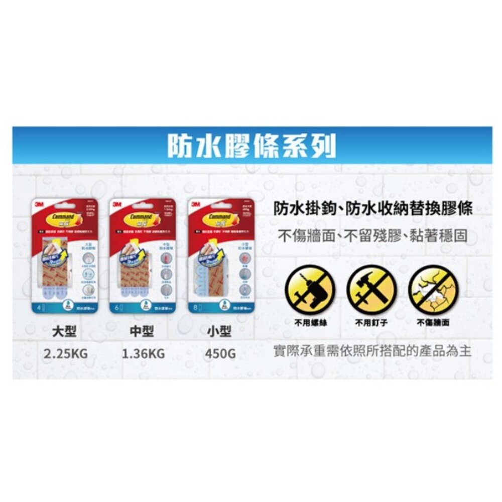 3M無痕防水膠條：大型18061C/中型18062C/小型18063C-細節圖3