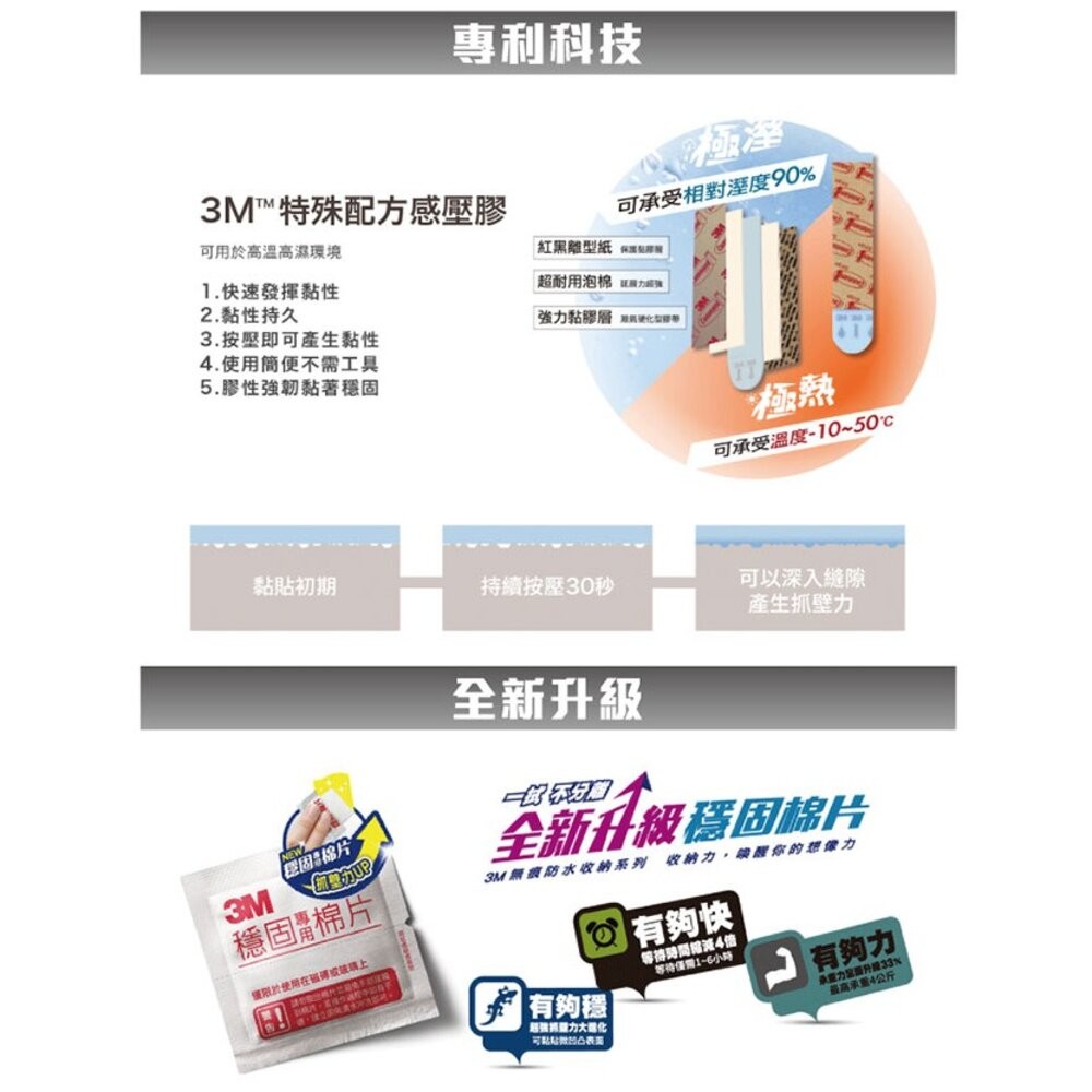 3M無痕防水膠條：大型18061C/中型18062C/小型18063C  防水掛勾專用-細節圖5