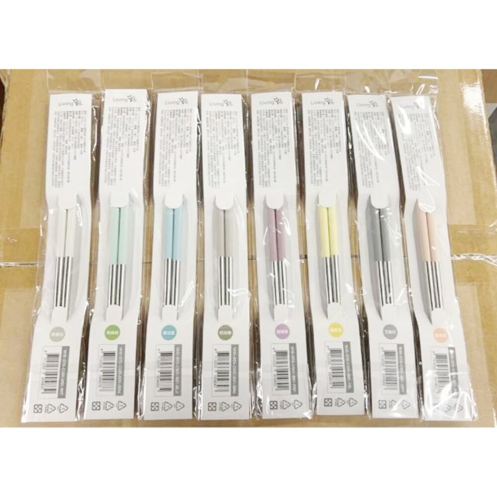 Living Tree 絕對筷樂 #316四方筷1入-藍/咖/綠/灰/粉/紫/白/黃-細節圖2