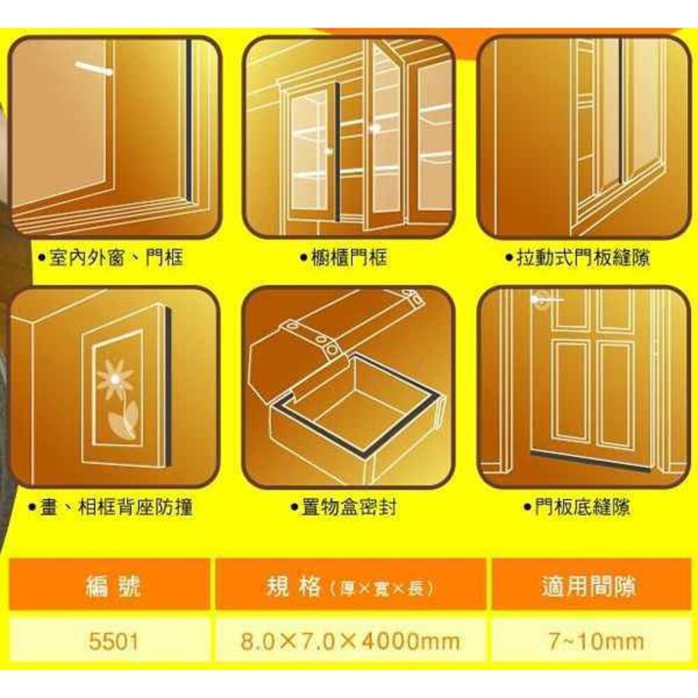 3M 氣密隔音防撞棉毛刷型5501-細節圖2