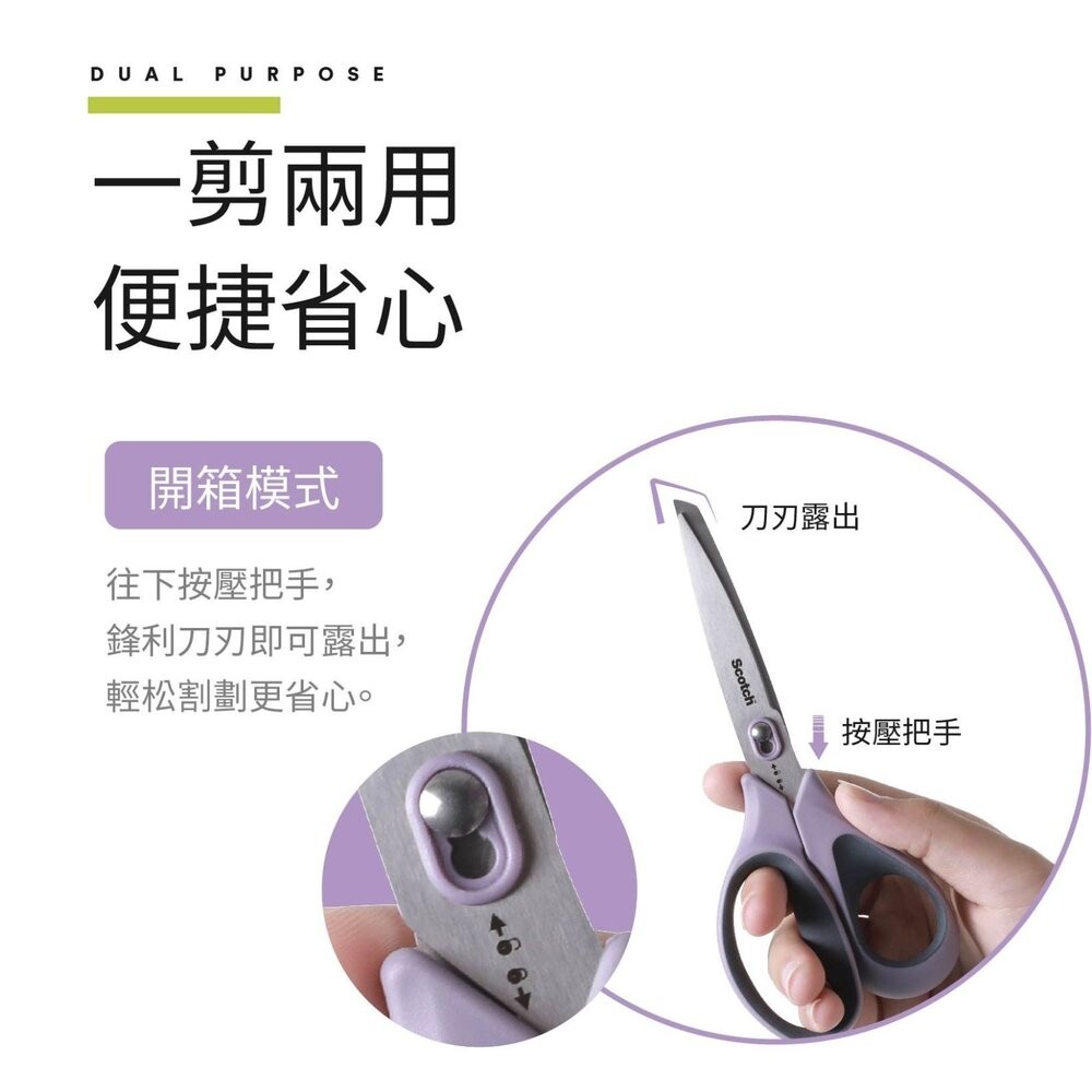 3M Scotch™ 開箱剪刀鈦金屬 8吋 SS-U-T8-細節圖4