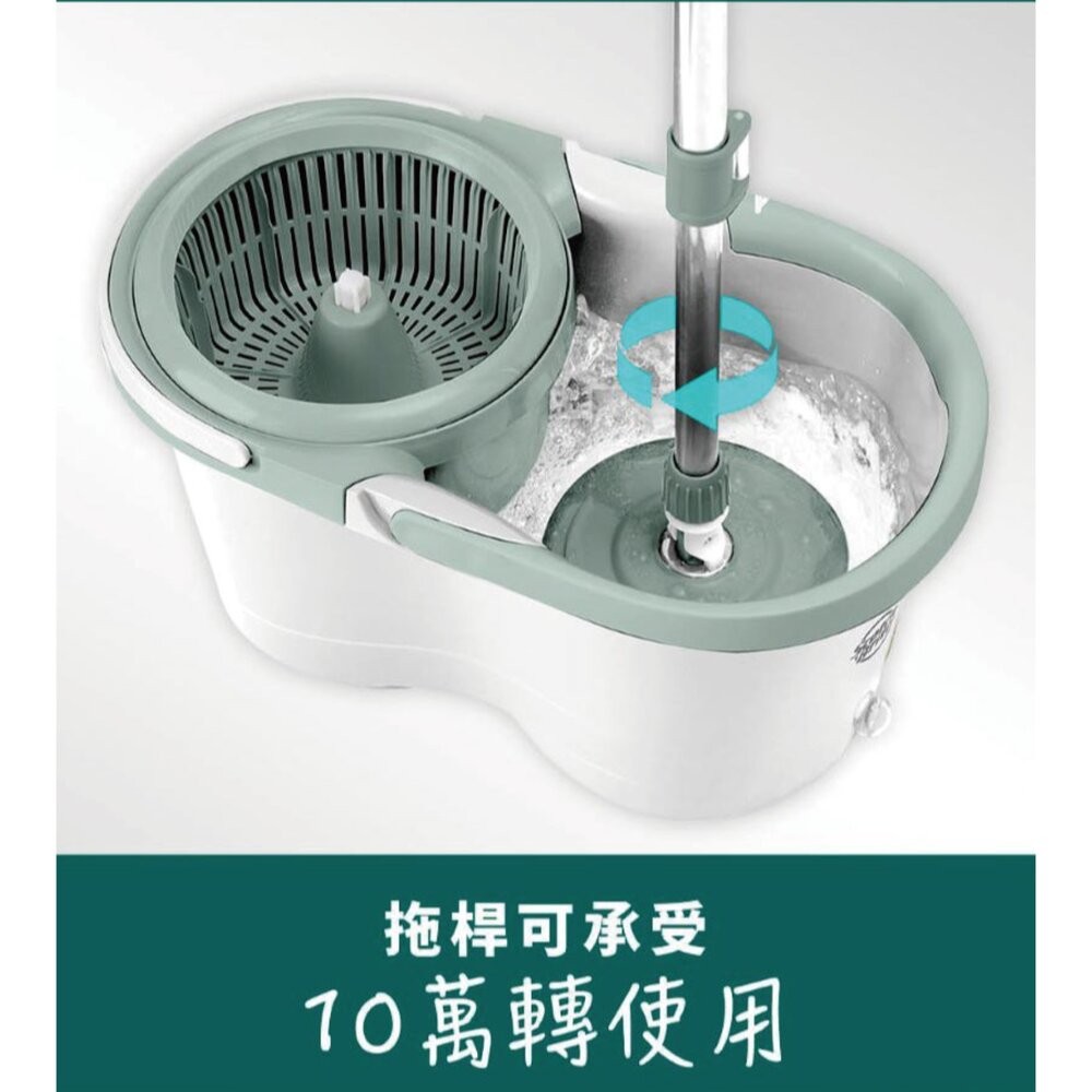 3M 百利NT7雙渦輪旋轉拖把組(1桿1桶1擦布)★布盤適用好神拖-細節圖5