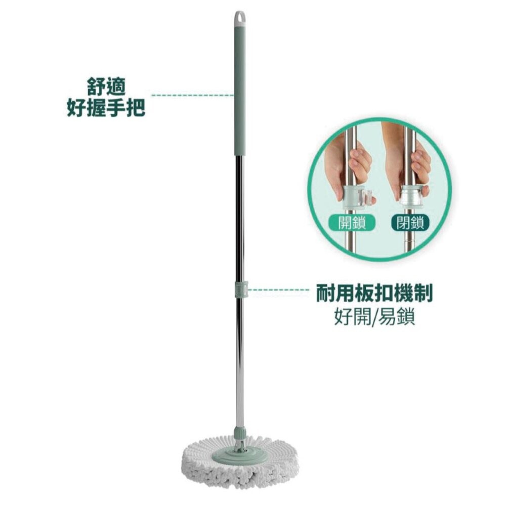 3M 百利NT7雙渦輪旋轉拖把組(1桿1桶1擦布)★布盤適用好神拖-細節圖8