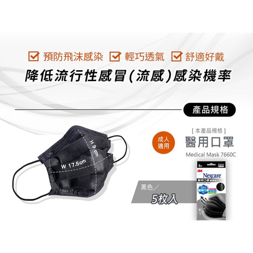 3M Nexcare  台灣製造醫用口罩 成人/兒童盒裝   (5枚X10包/盒) 小包裝好用！-細節圖3