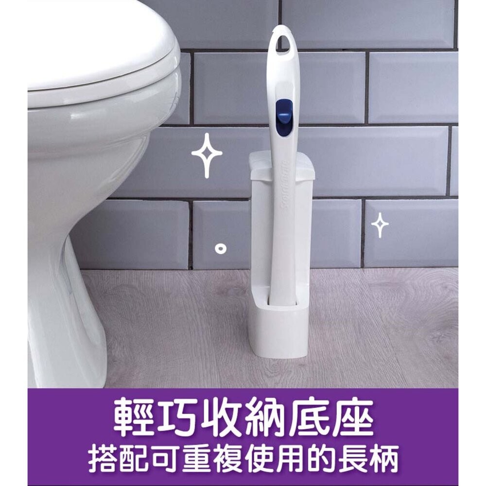 3M 百利超淨替換式馬桶刷 -小蘇打清潔配方(1握把+1底座+5刷頭)-細節圖10