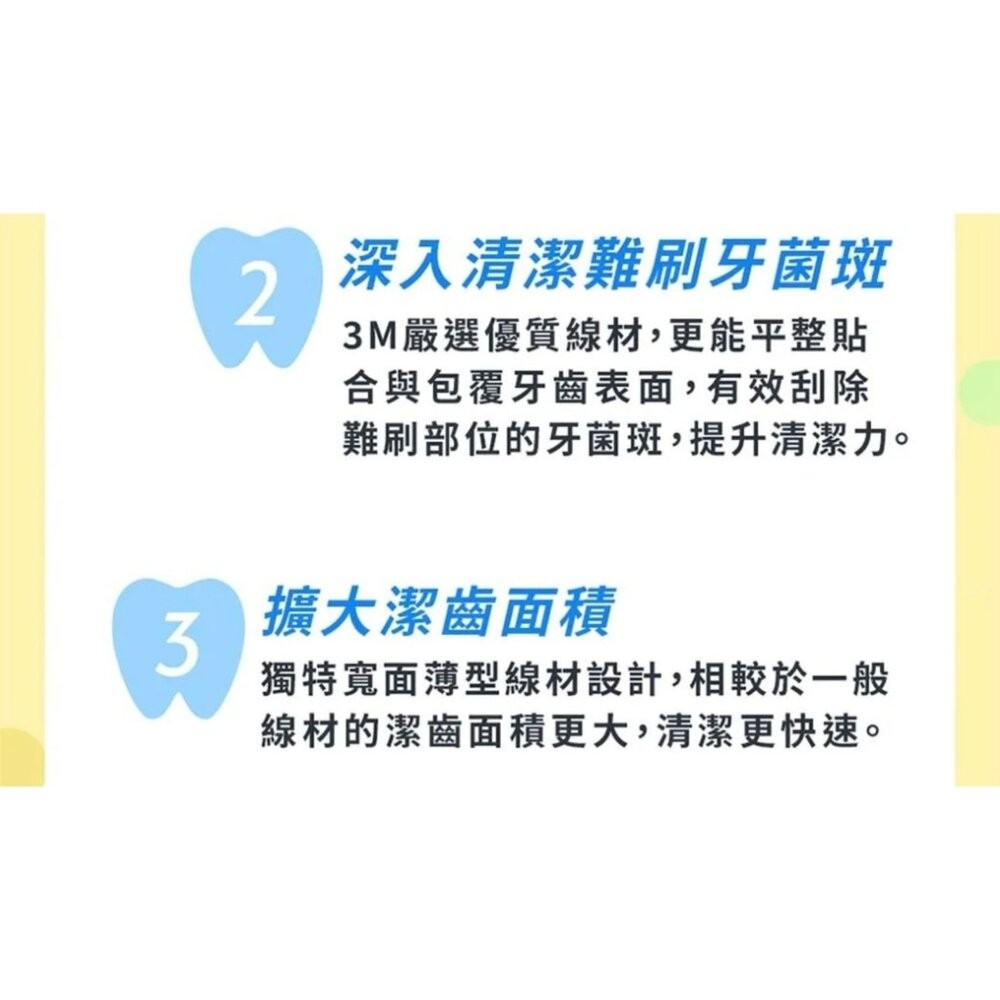 3M 馬卡龍造型柔韌潔牙線：1盒+2補充包/補充3入  顏色随機-細節圖5