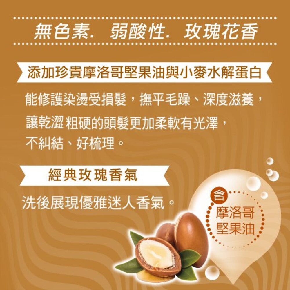 (脫普系列一單限5)脫普 柔順滋養潤髮乳 摩洛哥堅果油800ml-細節圖3