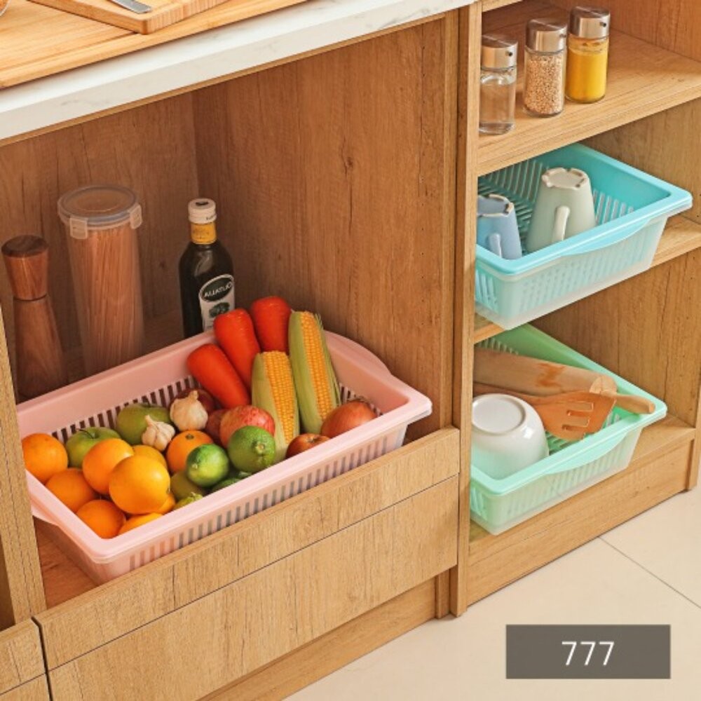 聯府 KEYWAY 藍色滴水盤 777 整理籃/置物籃/收納盒-細節圖3