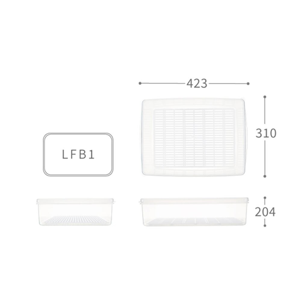 聯府KEYWAY 名廚長型保鮮盒 ： LFB1/ LFB2/ LFB3 分裝盒 密封盒-細節圖3