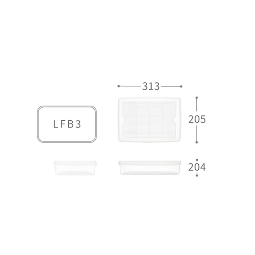 聯府KEYWAY 名廚長型保鮮盒 ： LFB1/ LFB2/ LFB3 分裝盒 密封盒-細節圖5