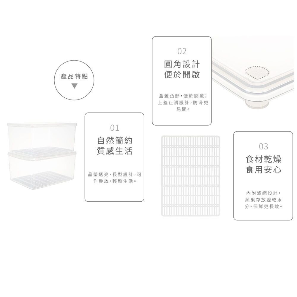 聯府KEYWAY 名廚長型保鮮盒 ： LFB1/ LFB2/ LFB3 分裝盒 密封盒-細節圖7