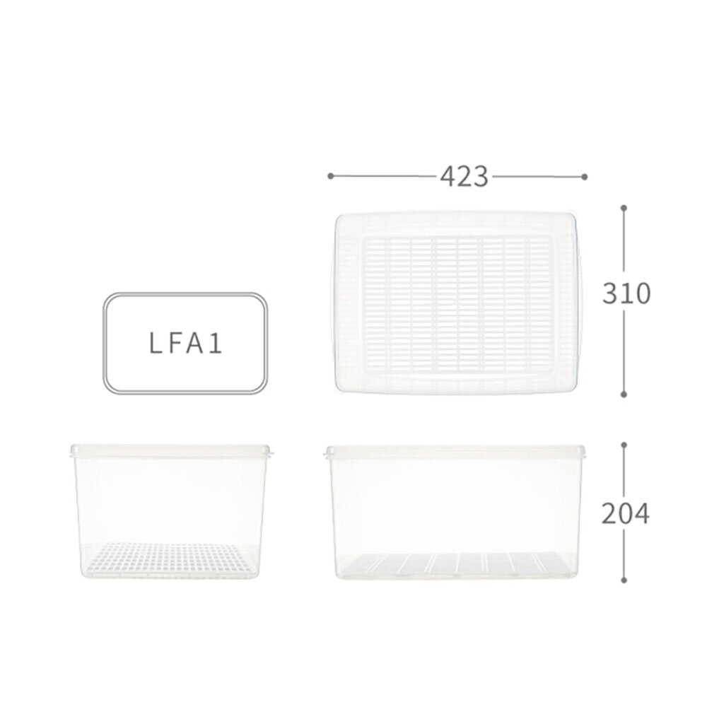聯府KEYWAY 名廚長型保鮮盒 ： LFB1/ LFB2/ LFB3 分裝盒 密封盒-規格圖8