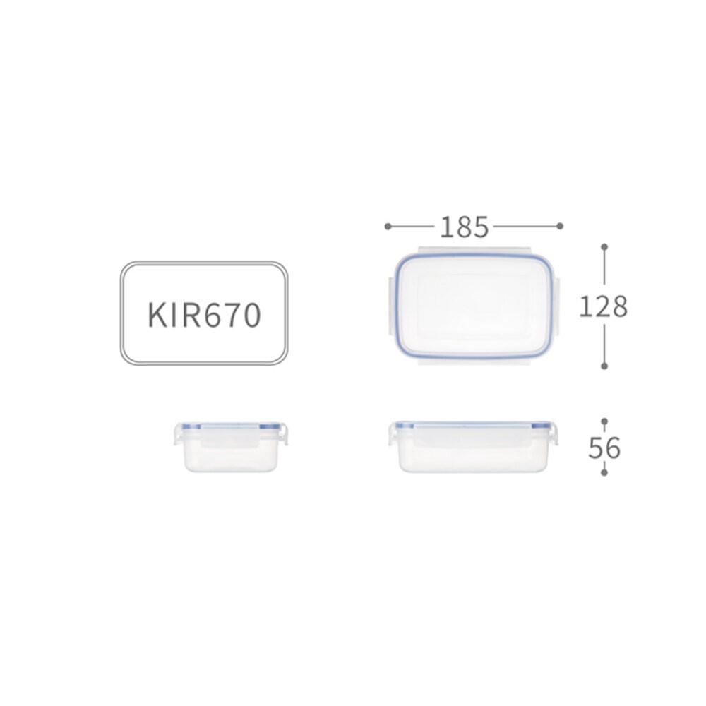 台灣製 KEYWAY聯府 天廚長型保鮮盒： 樂扣密封盒 野餐盒 微波保鮮盒 便當盒-規格圖11