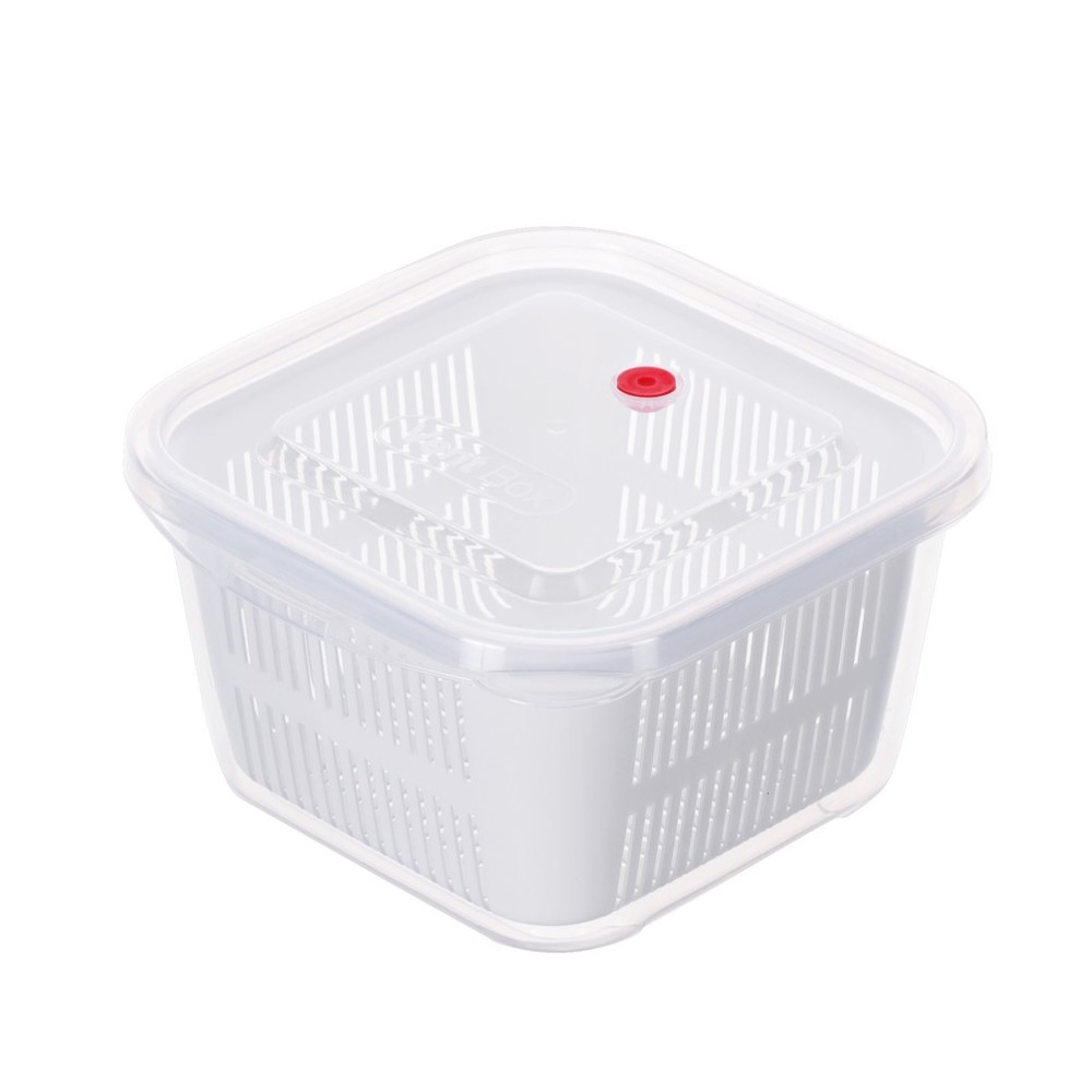 台灣製KEYWAY聯府 小廚師保鮮盒：長型890ML/方型970ML   瀝水保鮮盒  可微波冷凍-規格圖6