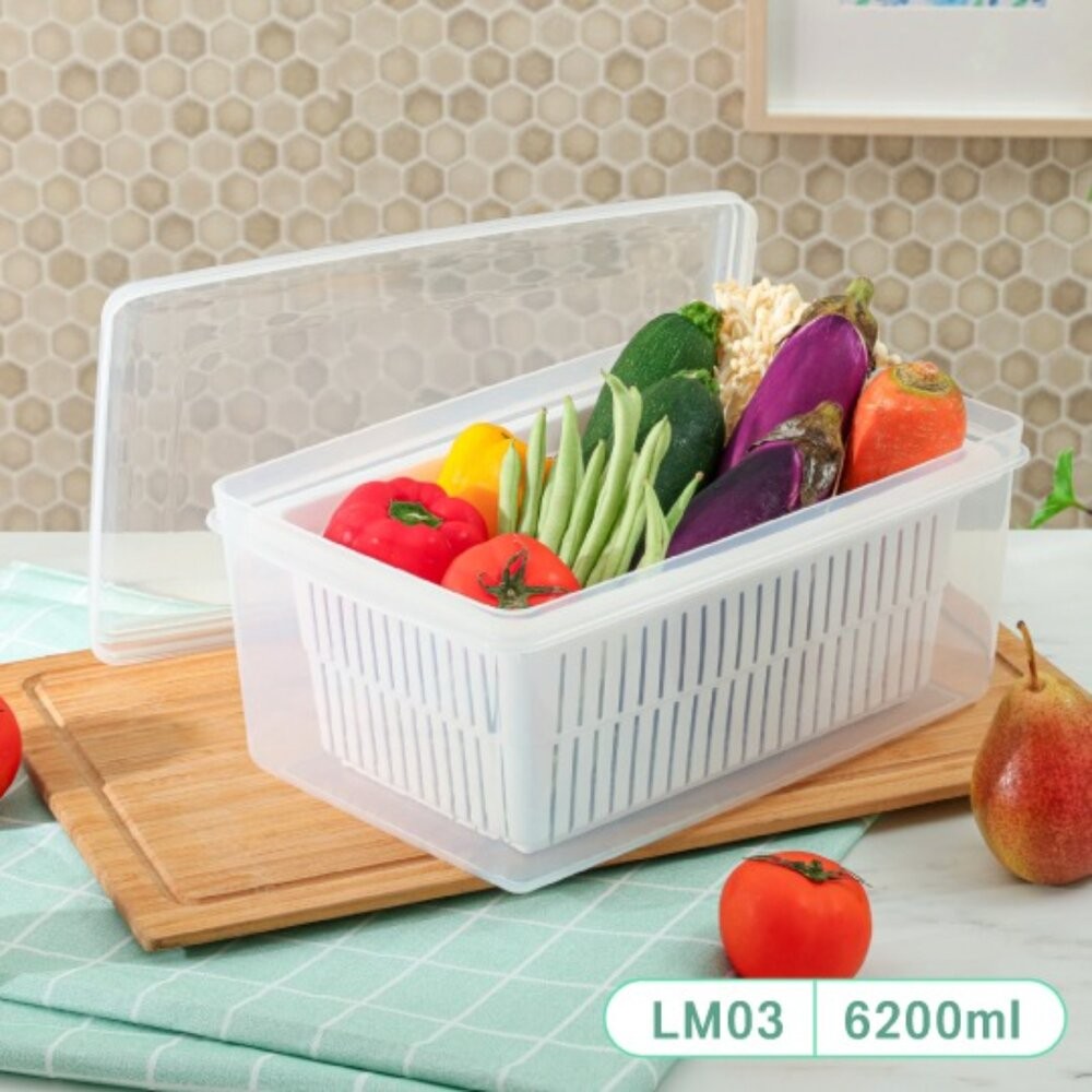 台灣製 聯府 名廚瀝水保鮮盒： 蔬菜水果保鮮  食藥署認證-細節圖7