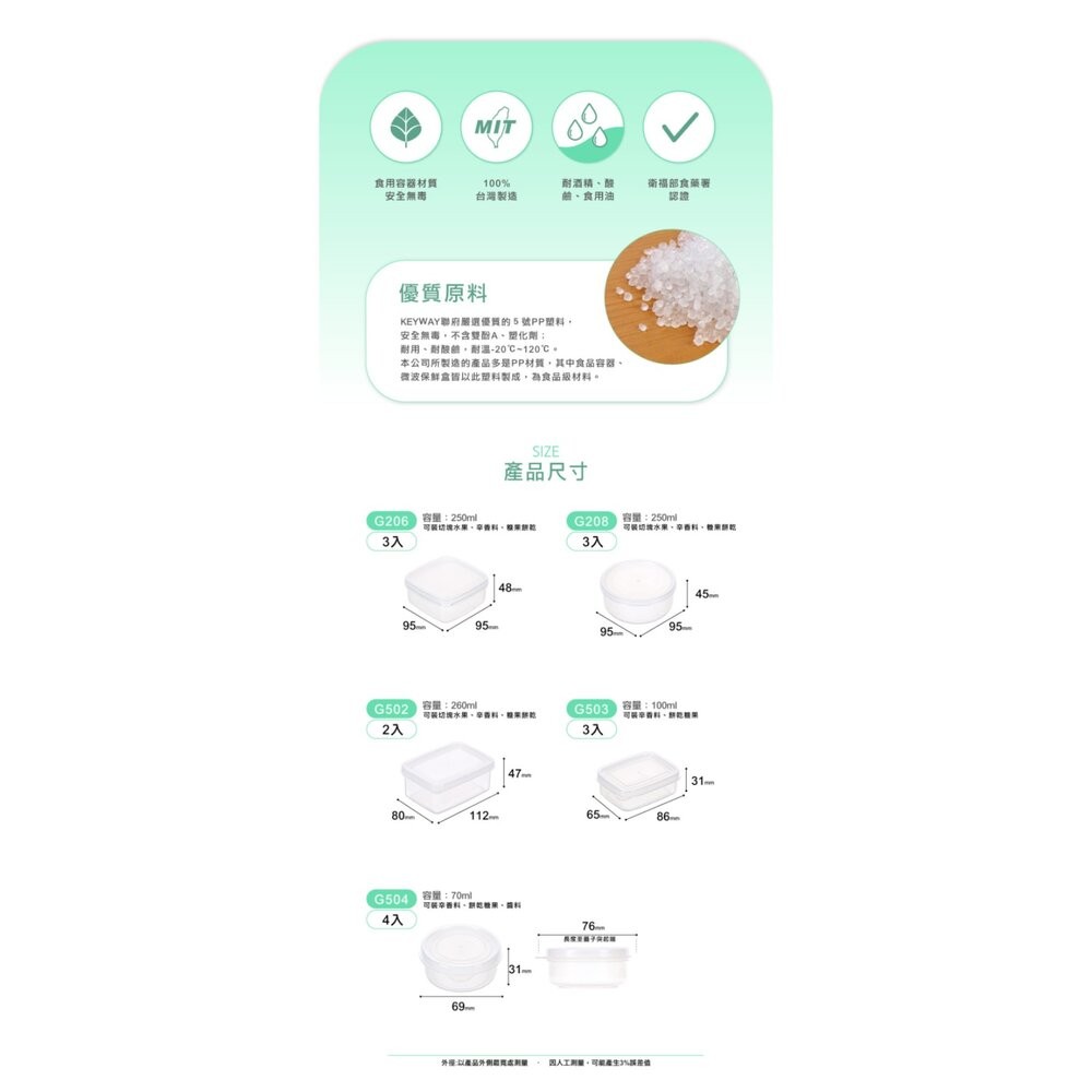 聯府KEYWAY 巧麗密封盒  ： 塑膠保鮮盒 密封保鮮盒 迷你密封盒 分裝盒  冷凍保鮮盒-細節圖4