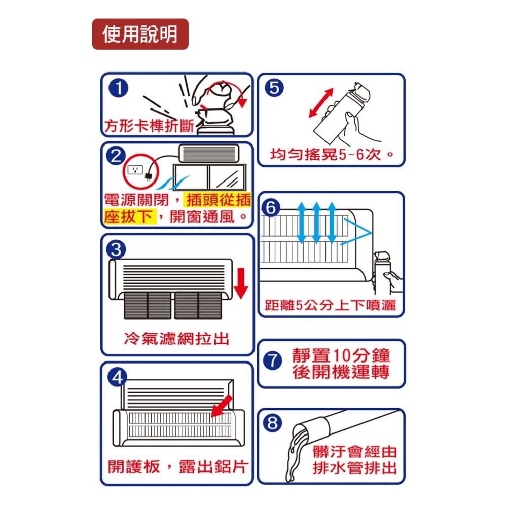 興家安速 抗菌免水洗冷氣清洗劑 (無香味/清新森林/芬芳花香)-細節圖4