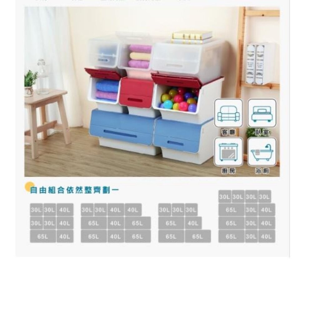 MIT 聯府 鄉村直取式整理箱65L-細節圖3