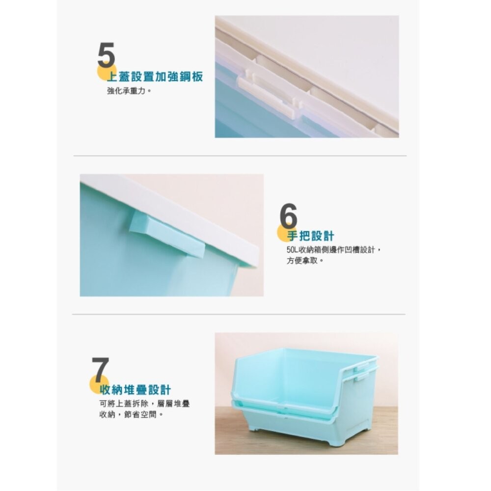 聯府 維也納直取式收納箱50L-細節圖5