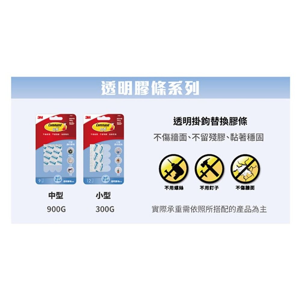 3M無痕透明膠條：中型/小型-細節圖3