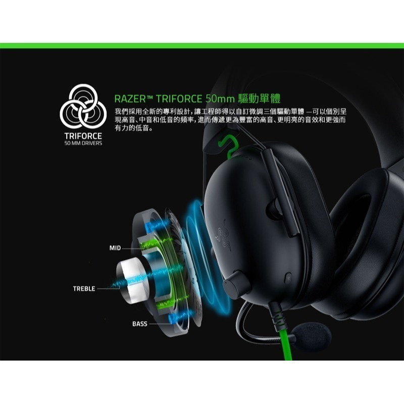 Razer 雷蛇 BlackShark V2 X 黑鯊 電競耳機 3.5mm 7.1聲道 心型指向麥克風 記憶泡綿耳墊-細節圖4