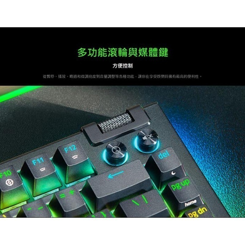 Razer 雷蛇 BlackWidow V4 75% 黑寡婦V4 黑色 白色 幻影綠 熱插拔機械鍵盤 橘軸 中文 英文-細節圖10