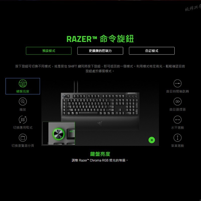 Razer 雷蛇 BlackWidow V4 Pro黑寡婦蜘幻彩版鍵盤 有線鍵盤 電競鍵盤 超薄光學鍵盤 中文鍵盤-細節圖6